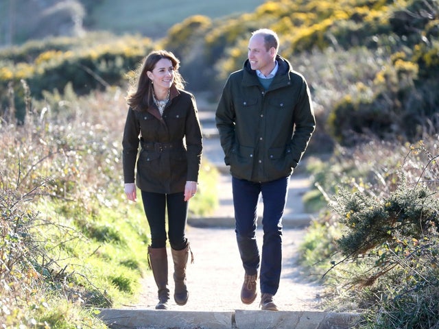 Kate Middleton and Prince William on cliff walk in ireland