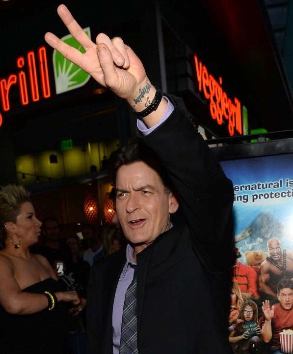 Charlie Sheen at Scary Movie 5 premiere in 2013