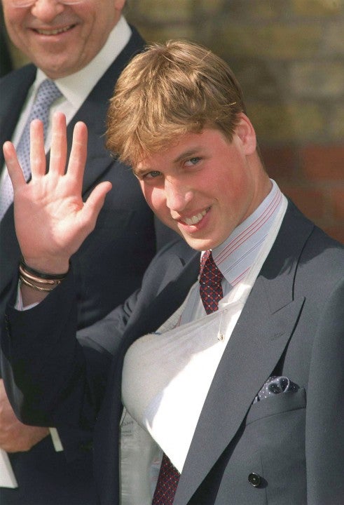 prince william at godson's christening in 1999