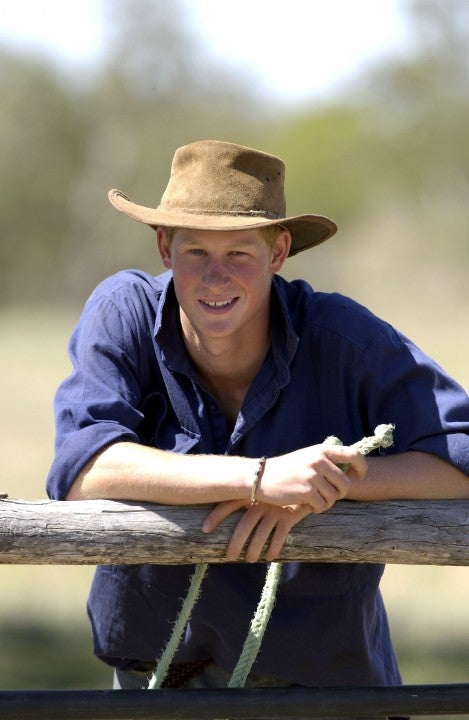prince harry on ranch in australia in 2003