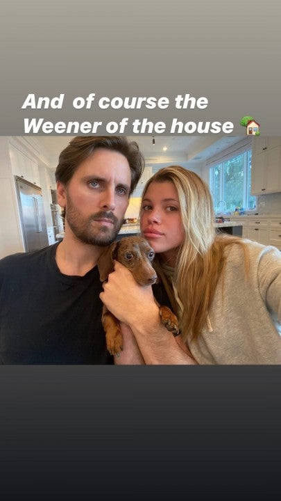 Scott Disick and Sofia Richie with their dog
