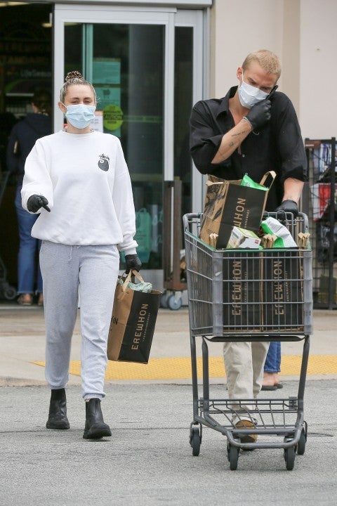 Miley Cyrus and Cody Simpson at erewhon