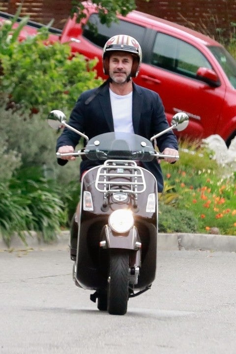 john hamm on scooter in LA