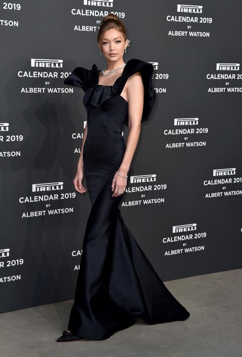 Gigi Hadid at the 2019 Pirelli Calendar launch gala in milan