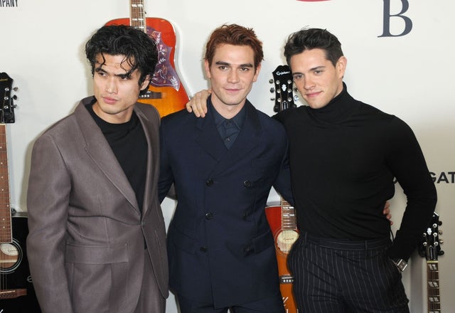 Charles Meelton, KJ Apa and Casey Cott at the "I Still Believe" Premiere