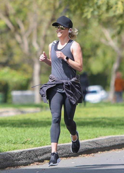 Reese Witherspoon running in LA on 4/7