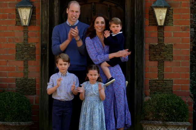 Prince William, Kate Middleton, Prince George, Princess Charlotte and Prince Louis -  big clap in uk