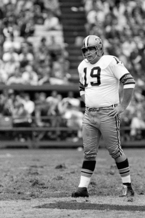 Tom Dempsey with Saints in 1970