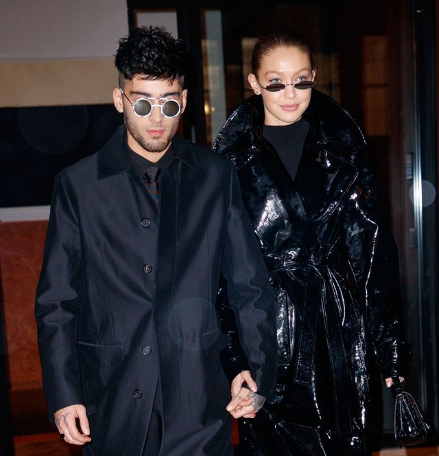 Zayn Malik and Gigi Hadid on January 12, 2018 in New York City