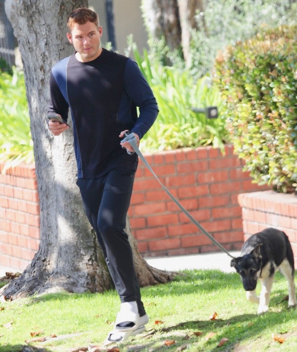 Colton Underwood and foster dog