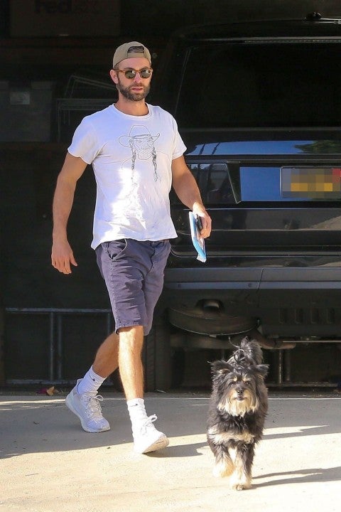 Chace Crawford with his dog on 5/19