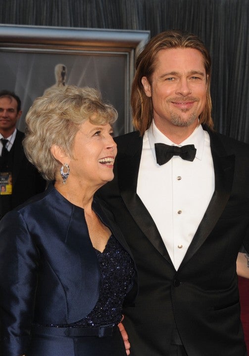 Brad Pitt and his mom at the 2012 oscars