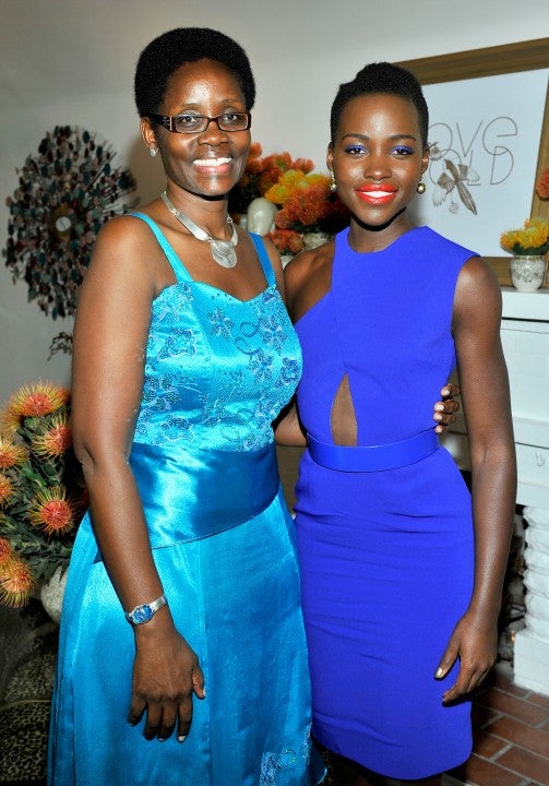 Lupita Nyong'o and her mom in 2014