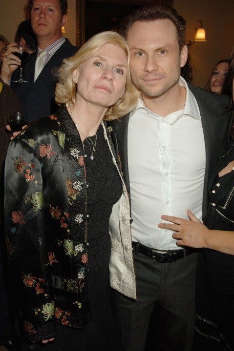 Mary Jo Slater and Christian Slater in London in 2006