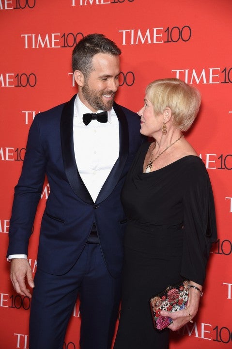 Ryan Reynolds and his mom in April 2017