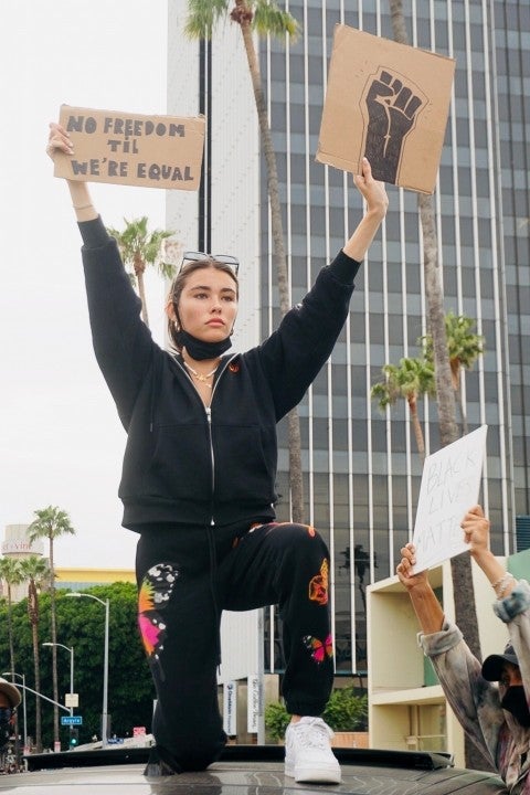 madison beer protesting on june 1