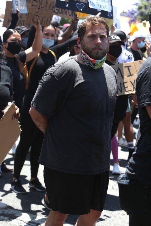 Jonah Hill at la protest