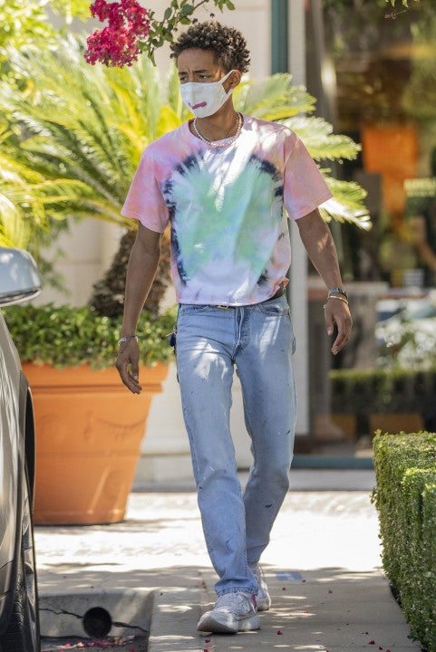 Jaden Smith in tie-dye on father's day