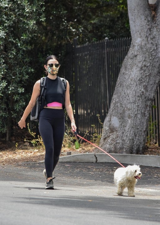 lucy hale and elvis hike in la