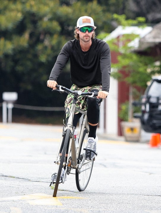 Patrick Schwarzenegger on bike in la on 6/4
