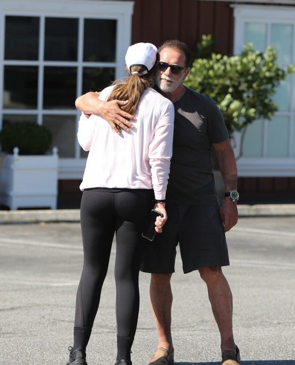 Christina and Arnold Schwarzenegger on june 11