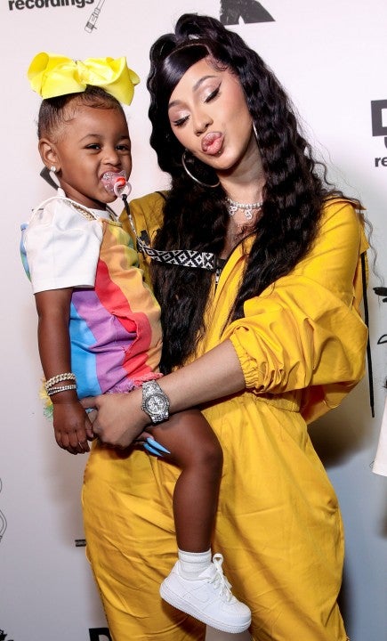 cardi b and daughter kulture at teyana taylor's album listening party
