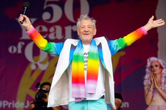 Sir Ian McKellen at london pride 2019