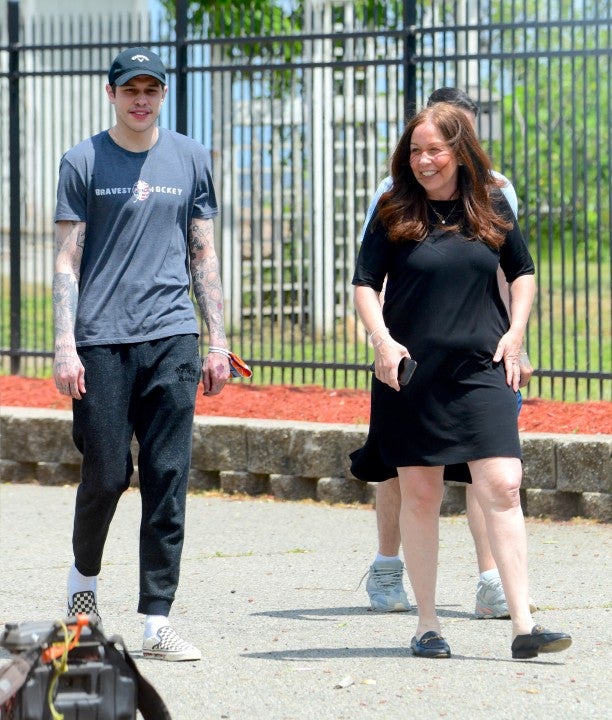 Pete Davidson and his mom on staten island