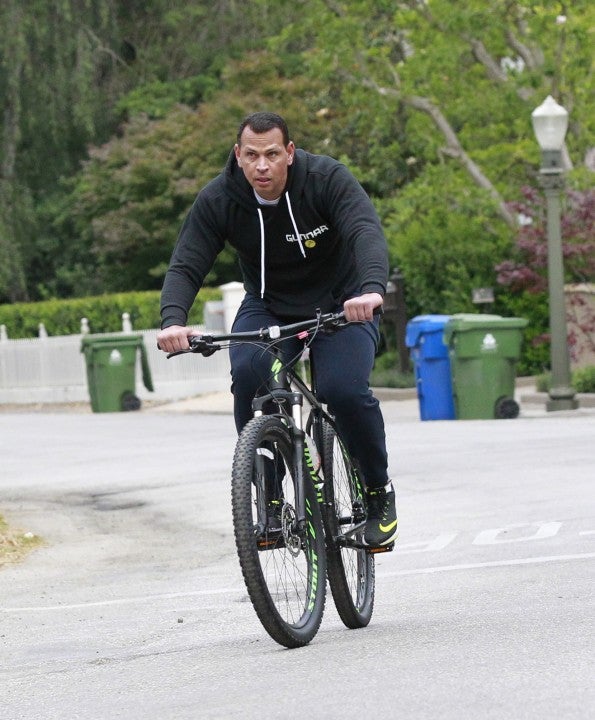 Alex Rodriguez bike ride in la