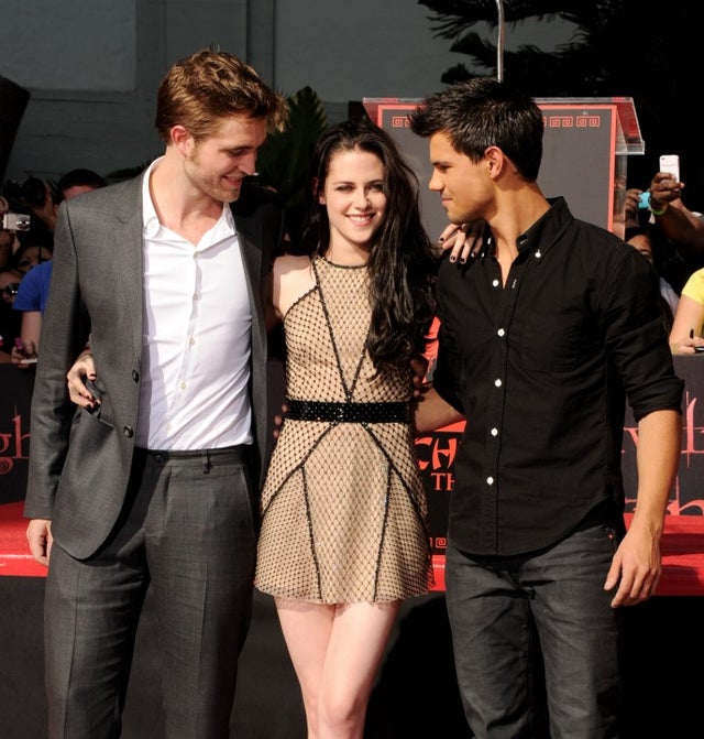 Robert Pattinson, Kristen Stewart and Taylor Lautner are immortalized in a hand and footprint ceremony at the Grauman's Chinese Theatre 