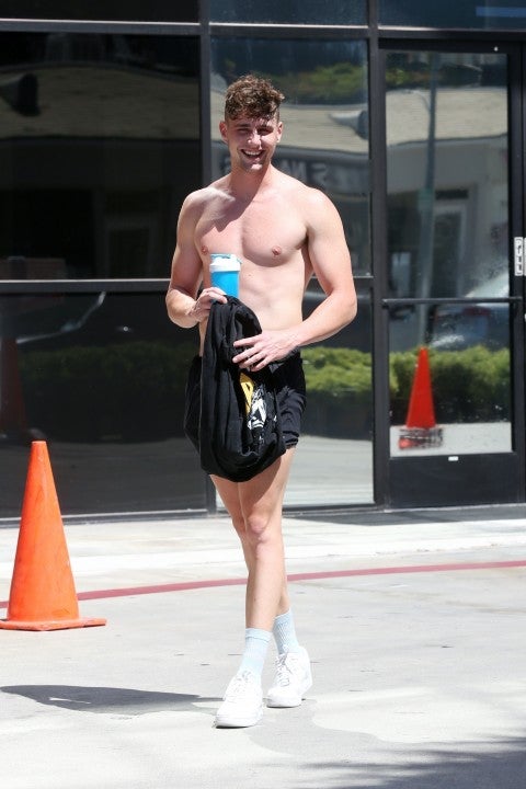 Harry Jowsey at gym in LA