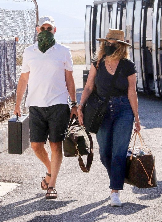 Tom Hanks and Rita Wilson arrive in greece