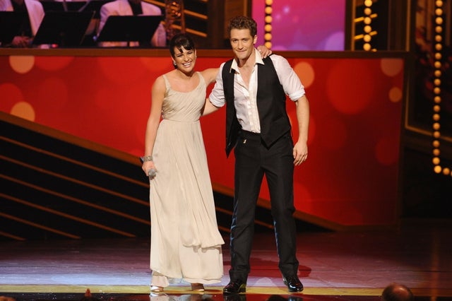 Lea Michele and Matthew Morrison at 2010 tonys