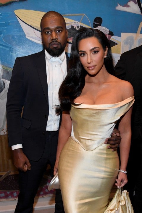 Kanye West and Kim Kardashian West at Sean Combs 50th Birthday Bash