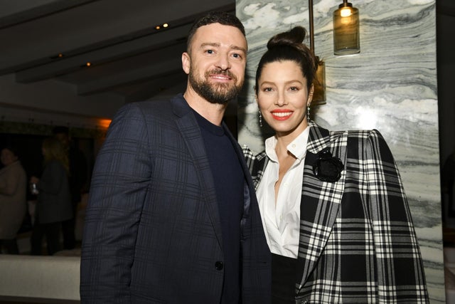 Justin Timberlake and Jessica Biel at sinner s3 premiere