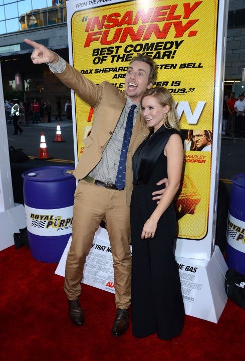 dax and kristen at the Los Angeles premiere of Hit & Run