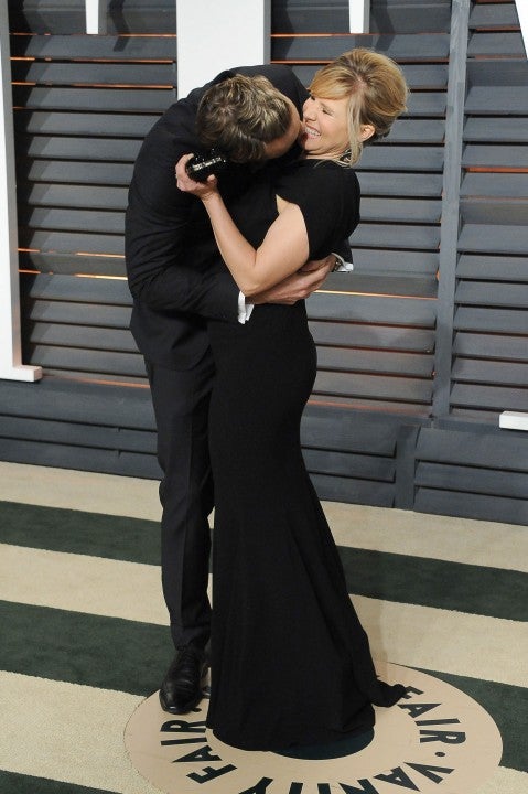 dax shepard and kristen bell at the 2015 Vanity Fair Oscar Party 