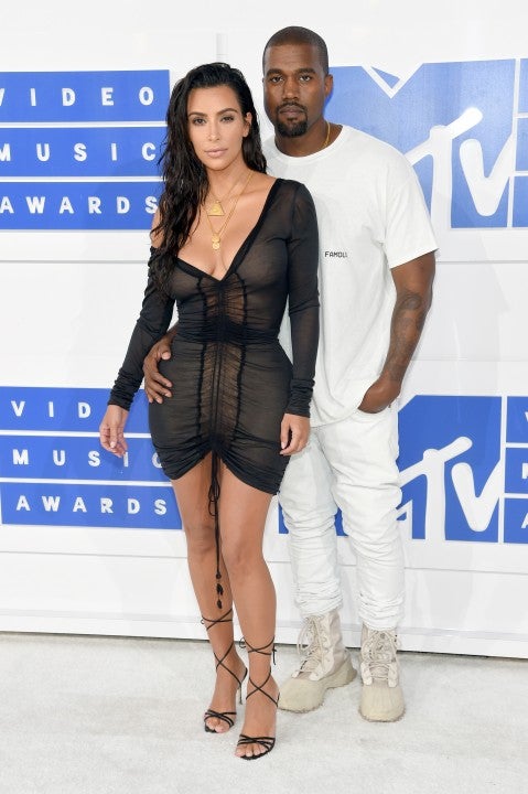 kim kardashian and kanye west at 2016 MTV Video Music Awards