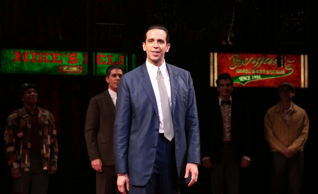 Nick Cordero during the Broadway Opening Night Perfomance Curtain Call for 'A Bronx Tale'
