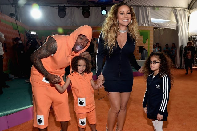 nick cannon and mariah carey with their kids at Nickelodeon's 2017 Kids' Choice Awards