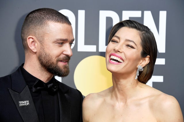 justin timberlake and jessica biel at the 75th Annual Golden Globe Awards