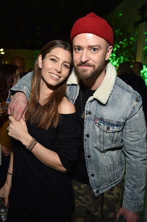 jessica biel and justin timberlake at a Man of the Woods listening session in New York City 2018