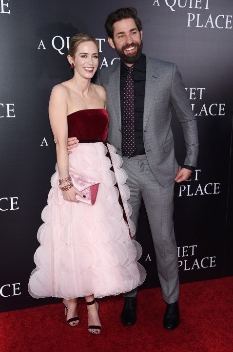 Emily Blunt and John Krasinski and at "A Quiet Place" premiere nyc