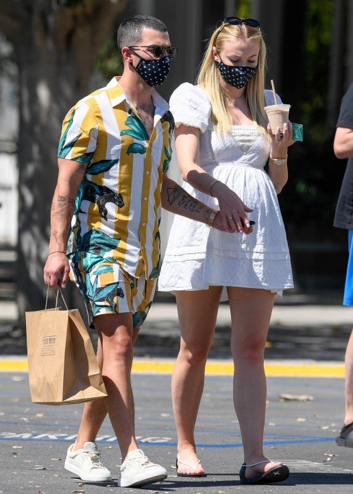 Joe Jonas and Sophie Turner at lunch on july 12