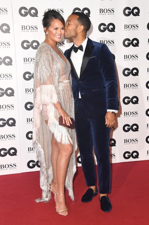 john legend and chrissy teigen at the GQ Men of the Year Awards in 2018