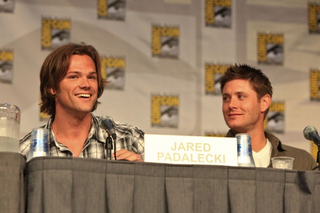 Jared Padalecki and Jensen Ackles at the "Supernatural" panel on day 4 of Comic-Con 2014