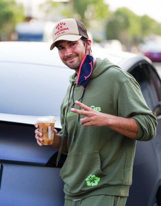 James Maslow gets coffee in LA