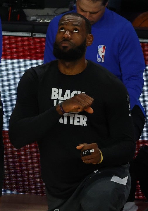 lebron james in blm shirt on 8/24