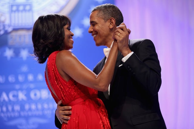 President Barack Obama and first lady Michelle Obama at inaugural ball 2013