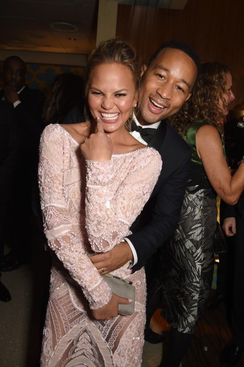 Chrissy Teigen and John Legend attend HBO's Official Golden Globe Awards After Party 2015